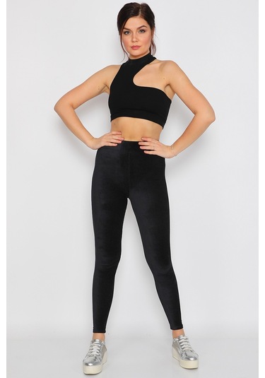 Dar Kalıp Kadife Yumuşacık Tayt Pantolon 001