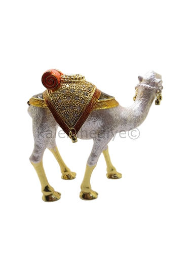 Swarovski Taşlı Yetişkin Deve - Gizli Hazneli Masaüstü Hediyelik
