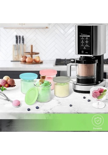 Flybuy Nc300, Nc301 Ve Nc299amz Serisi İçin Yedek Pintler Ve Altın Kapaklar Ninja Creami 16 Oz Pint Kapılar - Dondurma Makinesi Uyumlu Altın
