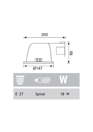 Jupiter 1X18W Downlight Yatay E27 Duylu Camlı Jd517 Gold