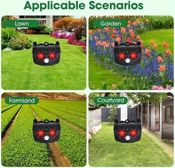 Trendooze Yeni 2li Ses Dalgası Hayvan Kovucu Bahçe Çiftlik Kümese Uygun, Sunshine022