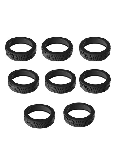 Homyl 8 Adet Bagaj Bavul Tekerlekleri Yumuşak Açık Siyah Siyah