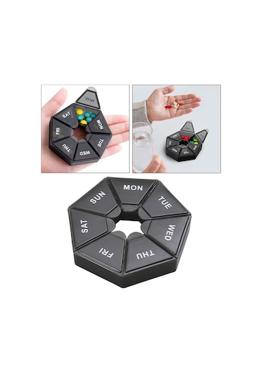 Suntek Weekly Hap Düzenleyici Kapaklı Hap Tutucu Hap Kutusu Diğer