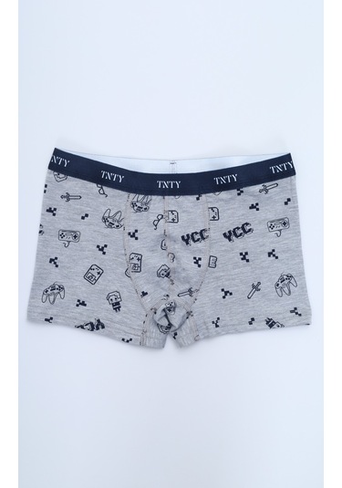 Toontoy Erkek Çocuk Çok Desenli 4lü Paket Boxer Çok Renkli