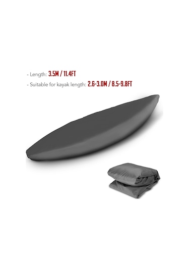 Moveevo M3012 3.5 Metre Gri Renkli Kayak Kılıfı - 2.6-3.0 Metre Arası Kayaklar İçin Oxford Kumaş Koruma