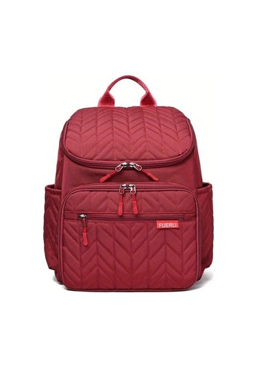 Wangxi Anneler İçin Büyük Kapasiteli Kırmızı Sırt Çantası Temel Gereksinimleri Taşıma Seyahat Ve Puset Kullanımı İçin Mükemmel Kirmizi