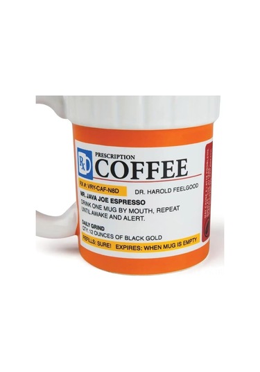 Shineyee Seramik İlaç Flakası Desenli Kahve Fincanı - Özel Formda Özgün Kahve Bardakası