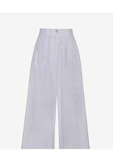Yargıcı Geniş Normal Bel Pantolon 26ykpn3032x 002 Beyaz