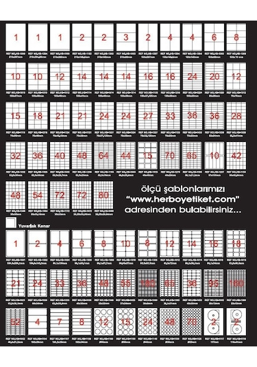Herboy Hb 1036 45mmx30mm Beyaz Laser Etiket