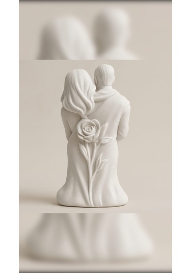 El Yapımı Güllü Çiftler Biblo Romantik Ve Zarif Dekor