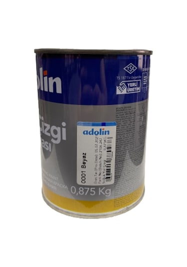 Adolin Yol Çizgi Boyası Beyaz Sarı 0.875 KG