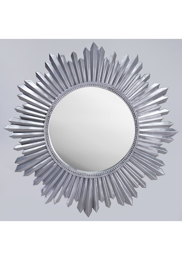 Armanda Yuvarlak Ayna Gümüş