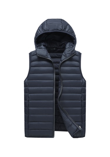 Erkekler İçin Kaz Tüyü Dolgulu Pamuklu Yelek, Sonbahar Ve Kış İç Yelek, Kolsuz Pamuklu Ceket, Ceket Gri