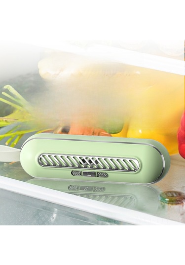 Dianziye Yenilenmiş Şarjlı Buzdolabı Koku Giderici: Dezenfektan, Anti-bakteriyel, Taze Tutucu Ve Temizleyici - Yeşil Renk, Yüksek Performans Asma Kanca + Şarj Kablosu Hediye