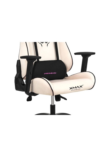 Rio Plus Balerion Terletmez Kadife Kumaş Beyaz Gaming Oyuncu Koltuğu -3 Beyaz