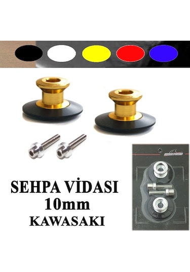 Kawasaki Sehpa Kaldırma Vida Seti Shark Power Kırmızı Renk