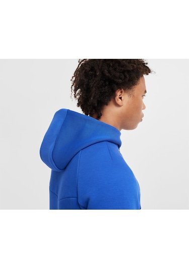 Nike Tech Fleece Windrunner Hoodie Erkek Sweatshirt Yeni Sezon -sportxoutlet Mavi