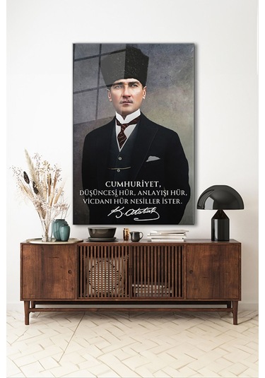 Atatürk Özel Tasarım 7 Dikey Cam Tablo