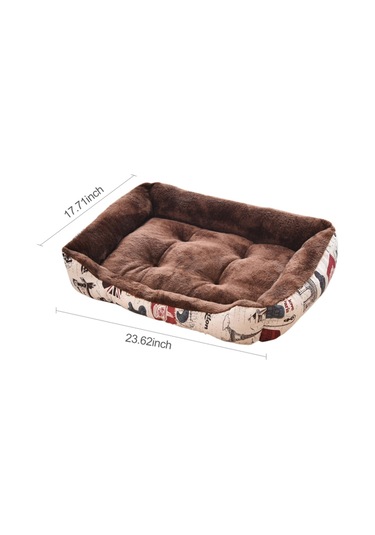 60 45cm Arctic Velvet Kahve Rengi Evcil Hayvan Yatağı Köpek Yatağı Kedi Yatağı, Küçük, Orta Ve Büyük Köpek Yatağı