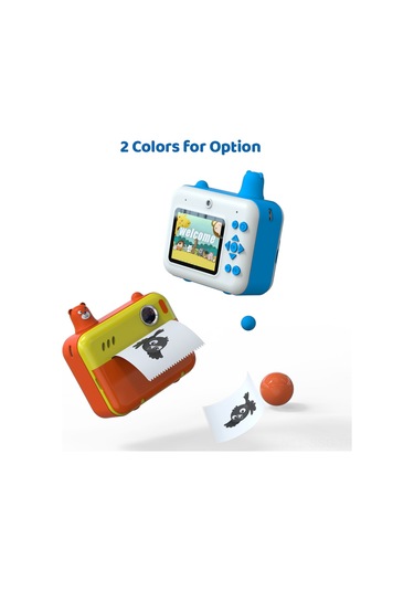 Springsun Çocuklar İçin Hızlı Baskı Kamera - 1080p Video/ Fotoğraf, 2.36" Ips Ekran, Çift Kameralı, Mp3 Çalar, Mavi Batteri Ve Baskı Kağıdı Dahil