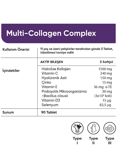 Collagen Forte Multi Collagen Complex 90 Tablet