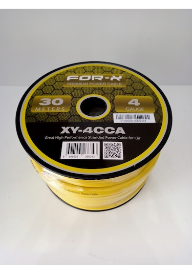 Amfi Tesisat Güç Kablosu 4ga - Xy-4 Ca Oto Anfi 4ga Power 5 Metre