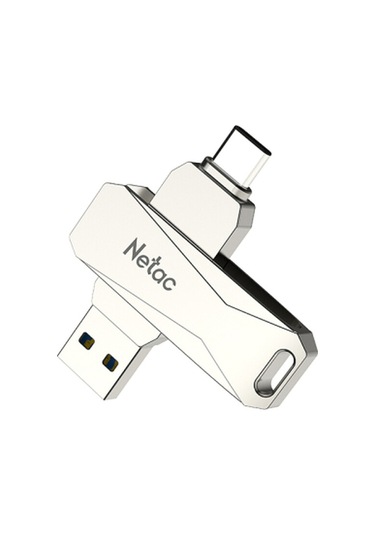 Netac U782c 128gb Type-c + Usb Çift Arayüz Flash Bellek Tak Ve Çalıştır Cep Telefonu Hafıza Genişletme U Disk Gümüş