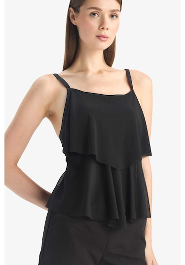 Defacto Regular Fit Tül Tankini-fall İn Love E3293ax25smbk81 Siyah