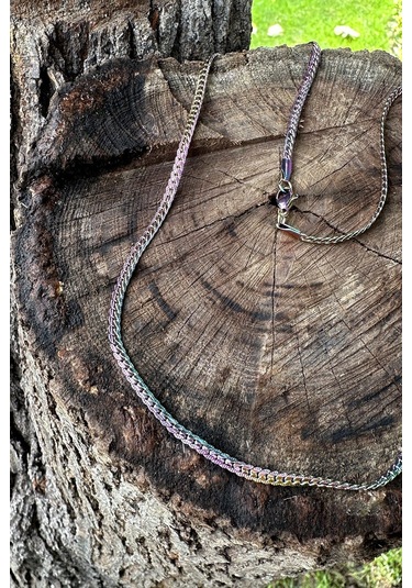 Vegas Tasarım Hasır Model 316l Renkli Paslanmaz Çelik 55cm Kolye