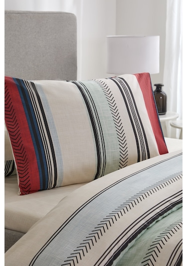 Floretta Etniline Çift Kişilik Nevresim Takımı Krem