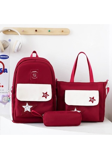 Lyle Öğrenci Sırt Çantası Büyük Kapasiteli 3 Parçalı Set Diğer