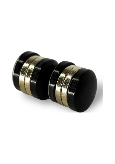 Eşarp Ve Şal Mıknatısı Parlak Siyah 2 Çift - Başörtü Tutucu Kadın Tesettür Aksesuar Mıknatıs Siyah 2li