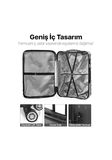 Spring Model Haki Renk Büyük Boy Valiz Bavul Haki