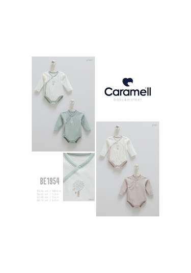 Caramell %100 Pamuk Hello Forest 2'li Bebek Body Crml.be1954 Yeşil