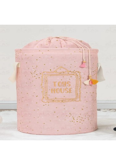 Bebek Yuvarlak Torbalı Oyuncak Ve Kirli Sepet Oda Aksesuar 46x31