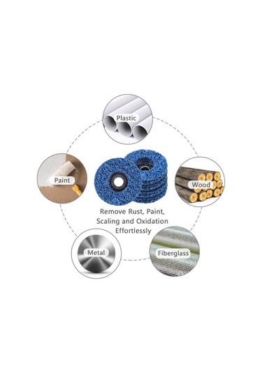 Reedark Elmas Kaplı Çizgili Disk - 115mm Pas, Boya Ve Kaynak Temizleme İçin Açılı Taşlama Diski