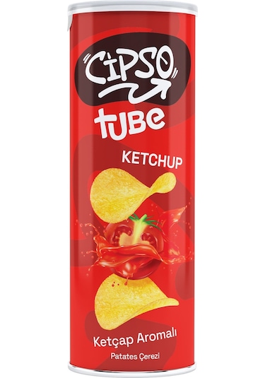 Cipso Tube Ketçap Aromalı Cips 160 Gr X 8 Adet