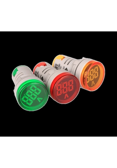 Ad22-22v 22mm Dijital Voltmetre 20-500v Ac Sarı