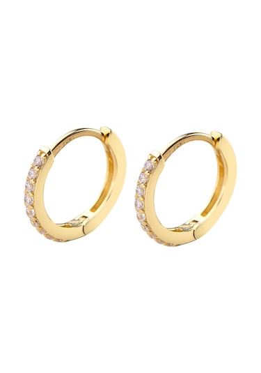 Goldkupe 14 Ayar Taşlı Halka Altın Küpe1,05 Gr-3027