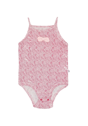 S-Mall Bibaby Pink Flowers Jakarlı Bebek Badi - Pembe (491109325) Pembe