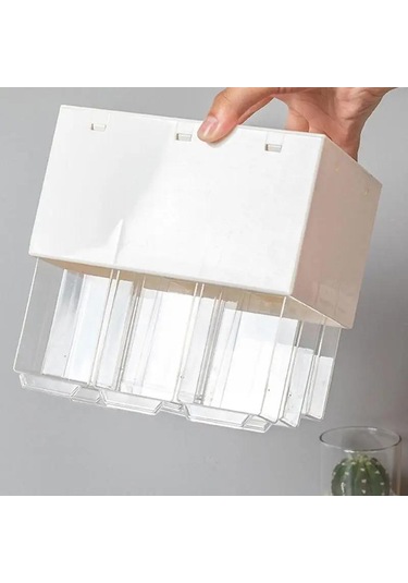 Plastik 9 Bölmeli Masaüstü Saklama Kutusu Takı Çekmecesi Kozmetik Saklama Küpeler Makyaj İnci Düzenleyici Boncuk Konteyner Kutuları Çöp Kutusu Pembe