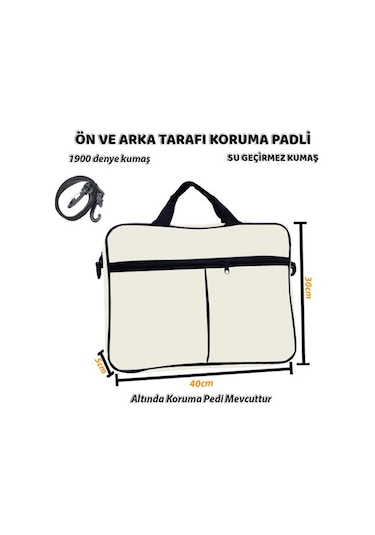 Blşm Kb-çnt72 15,6ınch Krem Kumaş Notebook Çanta 600denye Alt Ko