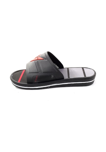 Gezer 14183 Erkek Deniz Plaj Havuz Banyo Günlük Terlik Siyah - Gri
