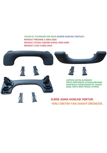 Renault Megane 2 Scenic Clio 3 Tavan El Tutamağı