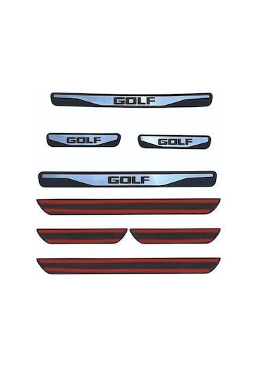 Golf 6 Kapı Eşiği 2010-2013 New Krom Kapı Eşiği 4 Parça Paslanmaz Çelik