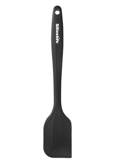 Silicolife Büyük Spatula Seti, Isıya Dayanıklı Yanmaz Yapışmaz Silikon Büyük Spatula Ve Kaşık Spatula 2 Li Set Siyah