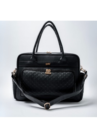 M&y Collection Zelina Deri Bebek Bakım Çantası Siyah-12605 Siyah