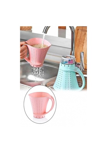 Sürahi Şeklinde Kulplu P ratik Pirinç Bakliyat Yıkama Süzgeci