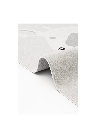 Sparkle Krem Gri Zürafa Figürlü Hayvan Figürlü Çocuk Odası Halısı Gri