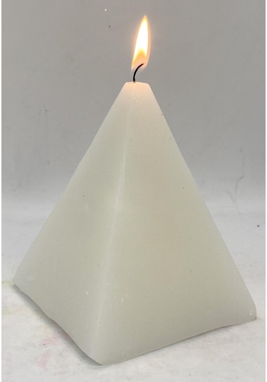 MİSSİ EKRU PİRAMİT MUM